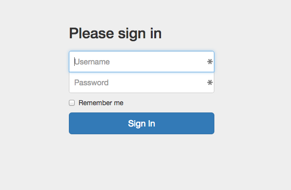 bootstrap login form