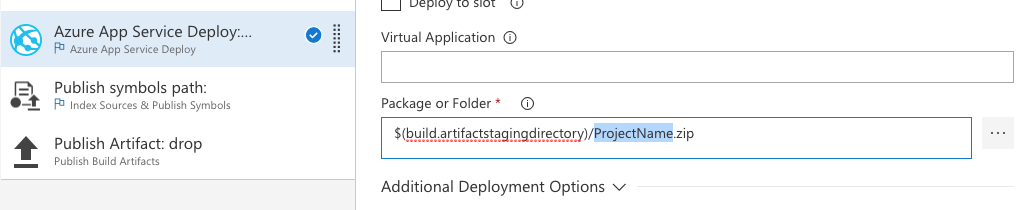 azure app service deployment task